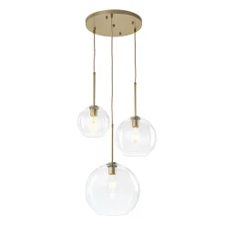 Minimalist Cluster Clear Glass Globe 3-Light Pendant