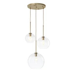 Minimalist Cluster Clear Glass Globe 3-Light Pendant