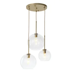 Minimalist Cluster Clear Glass Globe 3-Light Pendant