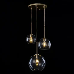 Minimalist Cluster Clear Glass Globe 3-Light Pendant