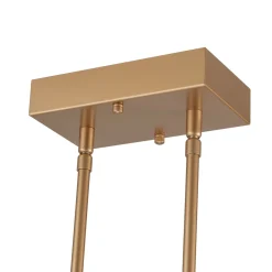 Minimalist Dimmable LED Black Gold Square Kitchen Pendant