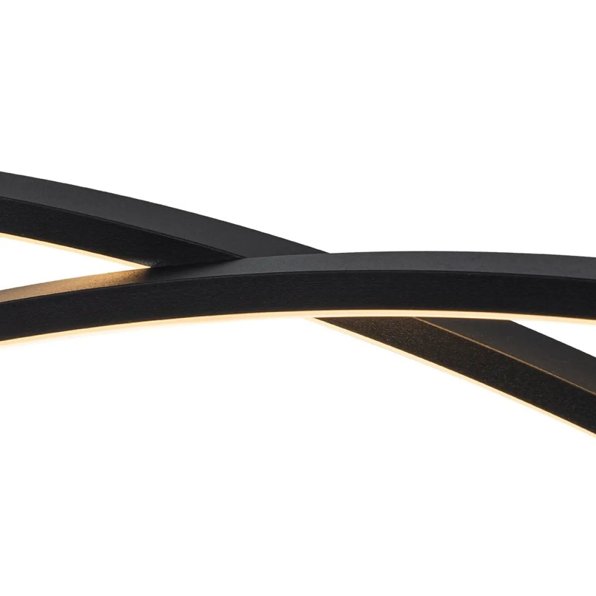Minimalist Dimmable LED Black Arched Island Chandelier