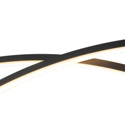 Minimalist Dimmable LED Black Arched Island Chandelier