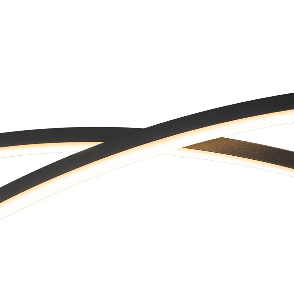Minimalist Dimmable LED Black Arched Island Chandelier