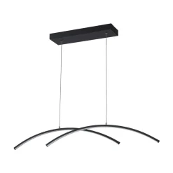 Minimalist Dimmable LED Black Arched Island Chandelier