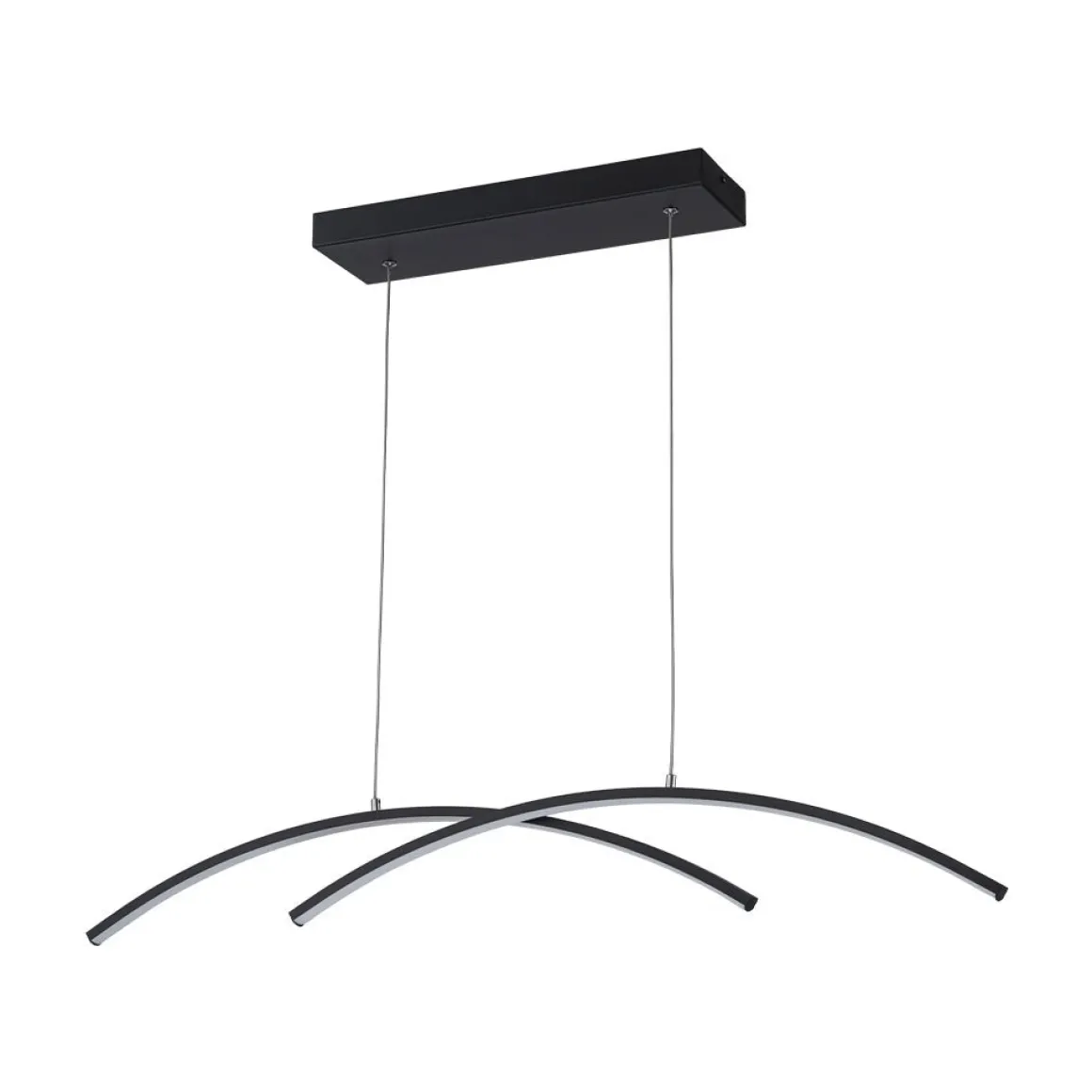 Minimalist Dimmable LED Black Arched Island Chandelier