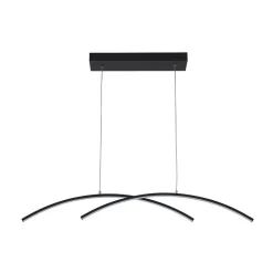 Minimalist Dimmable LED Black Arched Island Chandelier