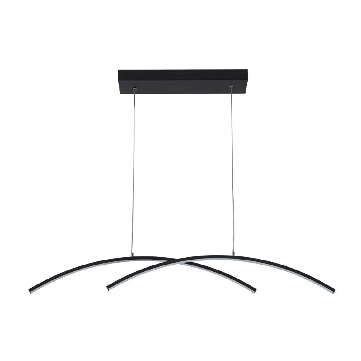 Minimalist Dimmable LED Black Arched Island Chandelier