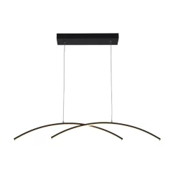 Minimalist Dimmable LED Black Arched Island Chandelier