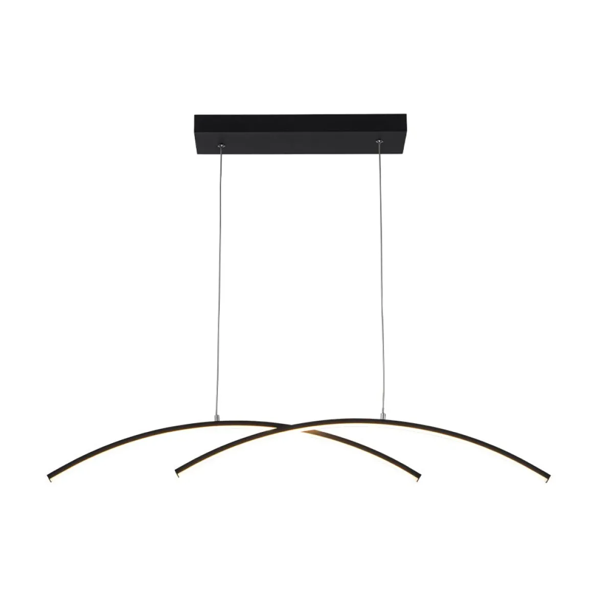 Minimalist Dimmable LED Black Arched Island Chandelier