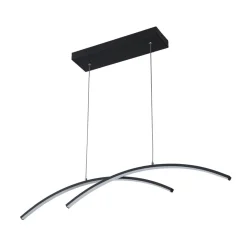Minimalist Dimmable LED Black Arched Island Chandelier
