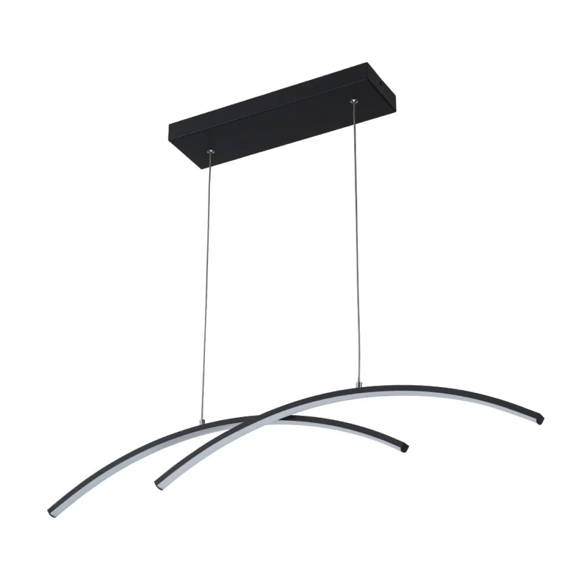 Minimalist Dimmable LED Black Arched Island Chandelier