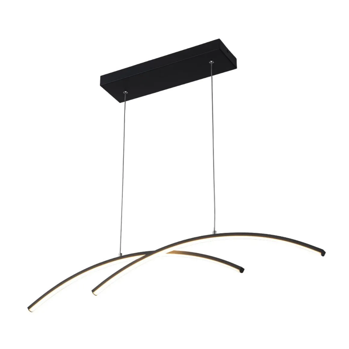 Minimalist Dimmable LED Black Arched Island Chandelier