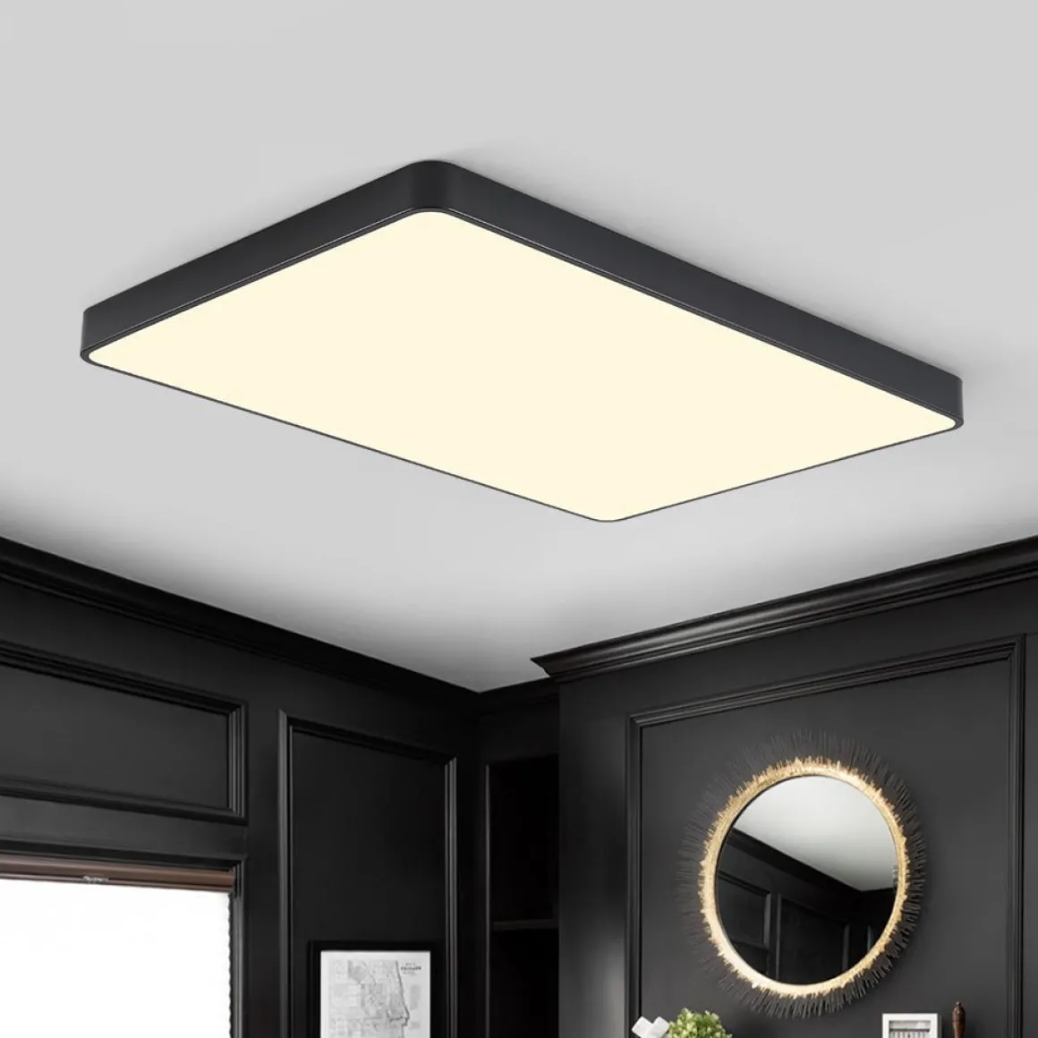 Minimalist Dimmable LED Rectangle Flush Mount Ceiling Light