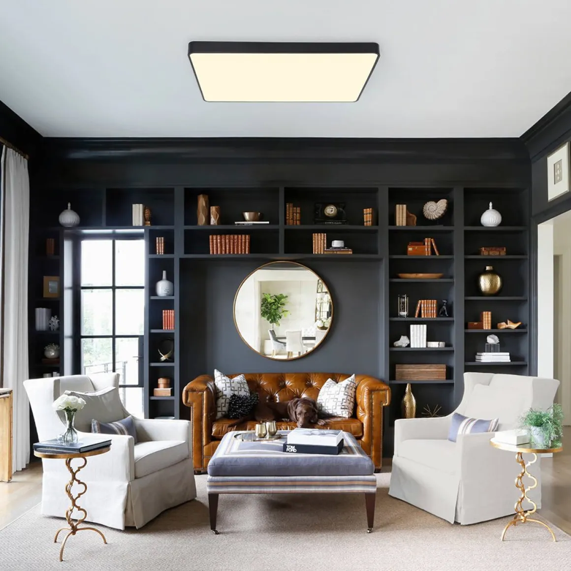 Minimalist Dimmable LED Rectangle Flush Mount Ceiling Light