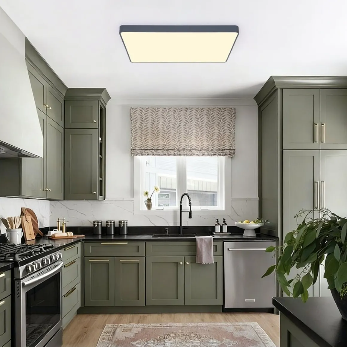 Minimalist Dimmable LED Rectangle Flush Mount Ceiling Light