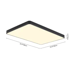 Minimalist Dimmable LED Rectangle Flush Mount Ceiling Light