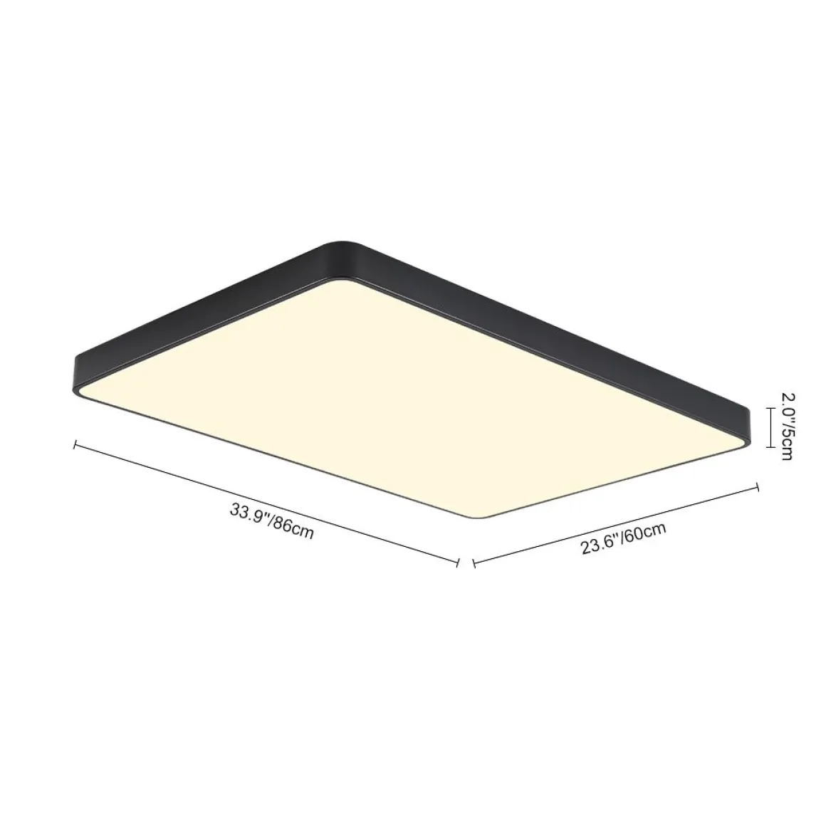 Minimalist Dimmable LED Rectangle Flush Mount Ceiling Light