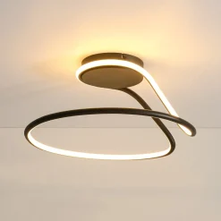 Minimalist Dimmable LED Ribbon Semi Flush Mount DIP Switch