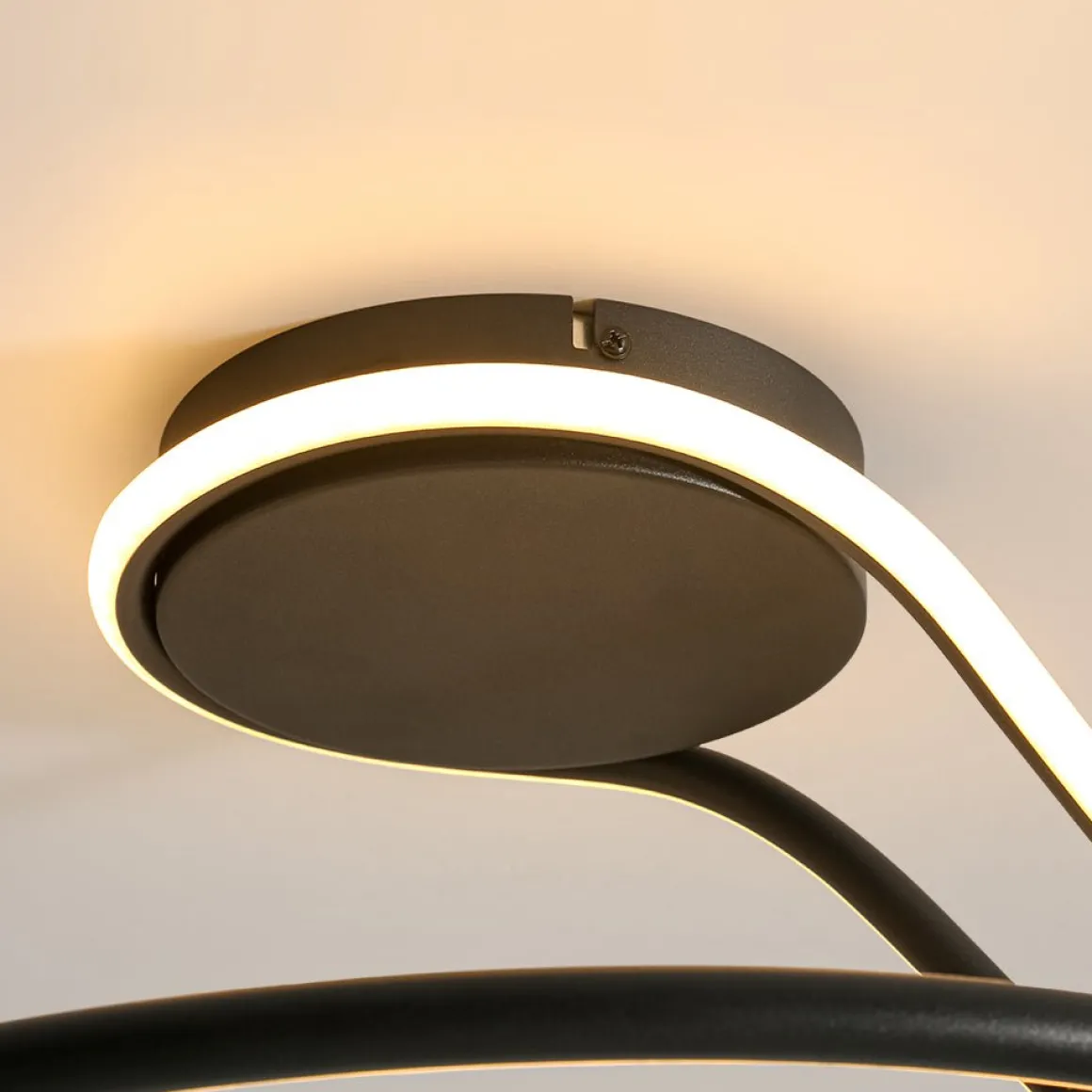Minimalist Dimmable LED Ribbon Semi Flush Mount DIP Switch