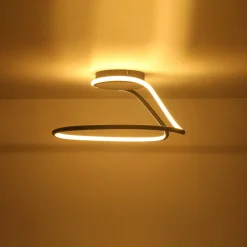 Minimalist Dimmable LED Ribbon Semi Flush Mount DIP Switch