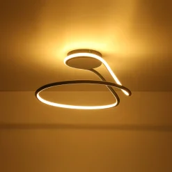 Minimalist Dimmable LED Ribbon Semi Flush Mount DIP Switch