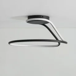 Minimalist Dimmable LED Ribbon Semi Flush Mount DIP Switch