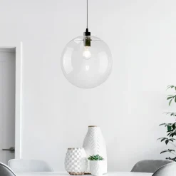 Minimalist Glass Globe Pendant Light