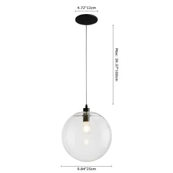 Minimalist Glass Globe Pendant Light