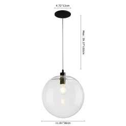 Minimalist Glass Globe Pendant Light