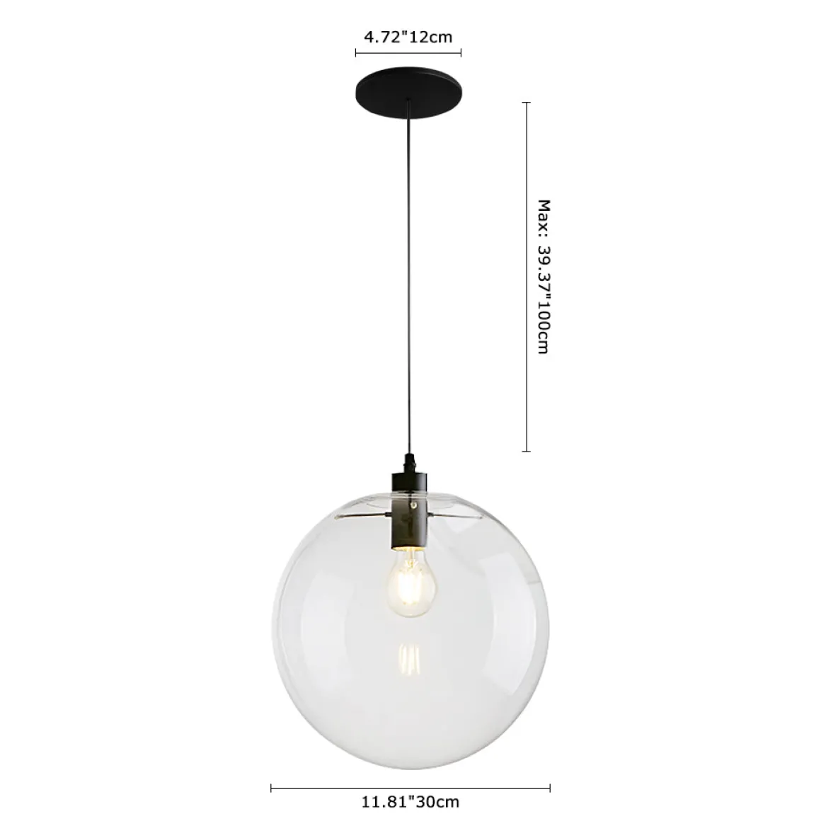 Minimalist Glass Globe Pendant Light