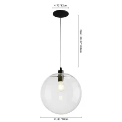 Minimalist Glass Globe Pendant Light