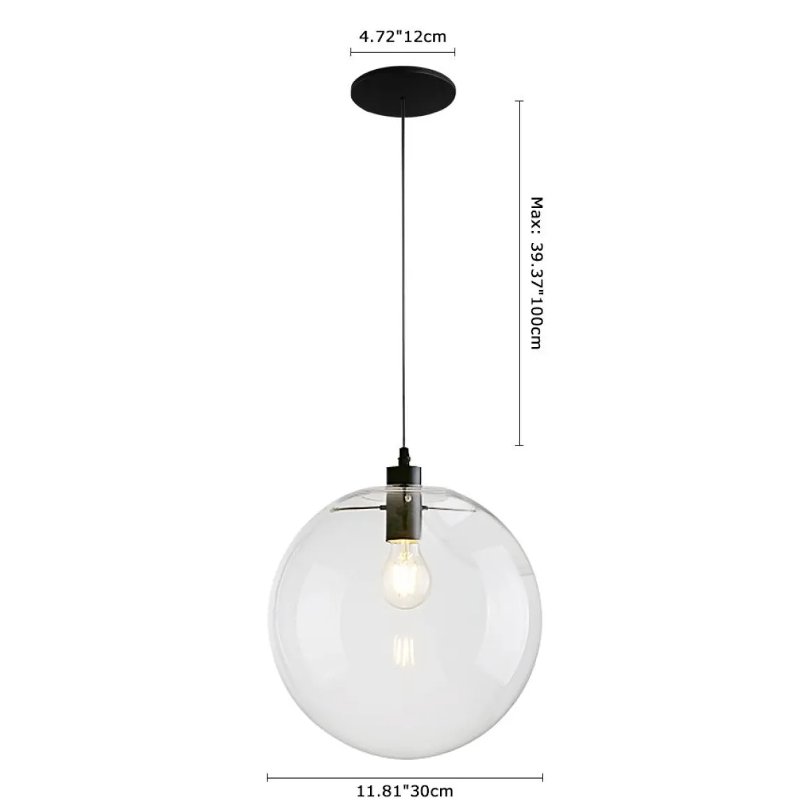 Minimalist Glass Globe Pendant Light