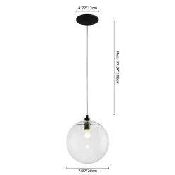 Minimalist Glass Globe Pendant Light