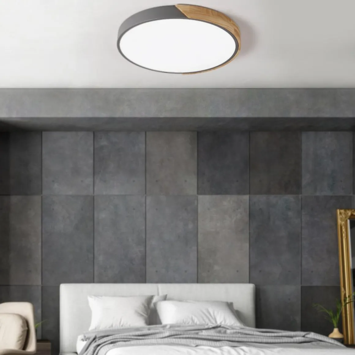 Minimalist LED Flush Mount Drum Light