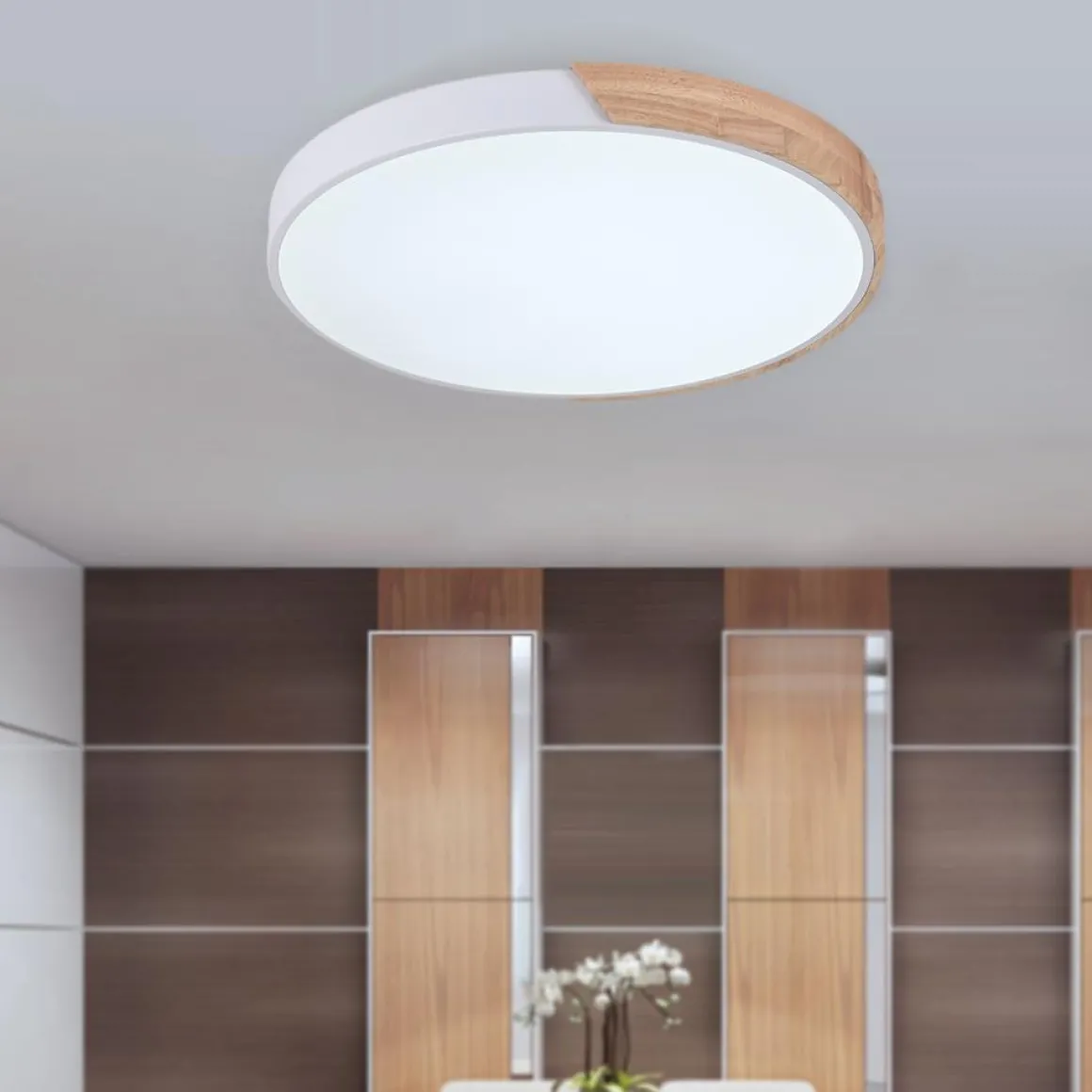 Minimalist LED Flush Mount Drum Light