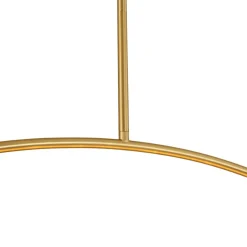 Minimalist 8-Light Brass Candle Style Linear Island Chandelier
