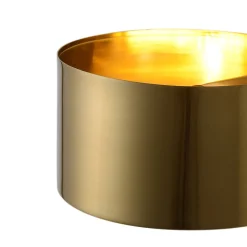 Minimalist 1-Light Brass Drum Wall Light