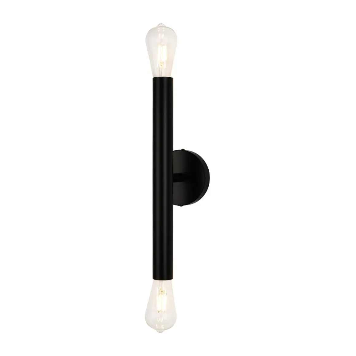 Minimalist 2-Light Linear Tube Vanity Wall Sconce