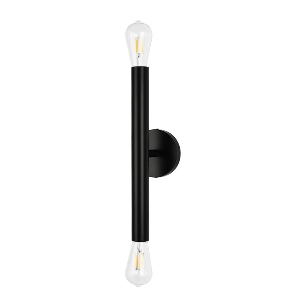 Minimalist 2-Light Linear Tube Vanity Wall Sconce