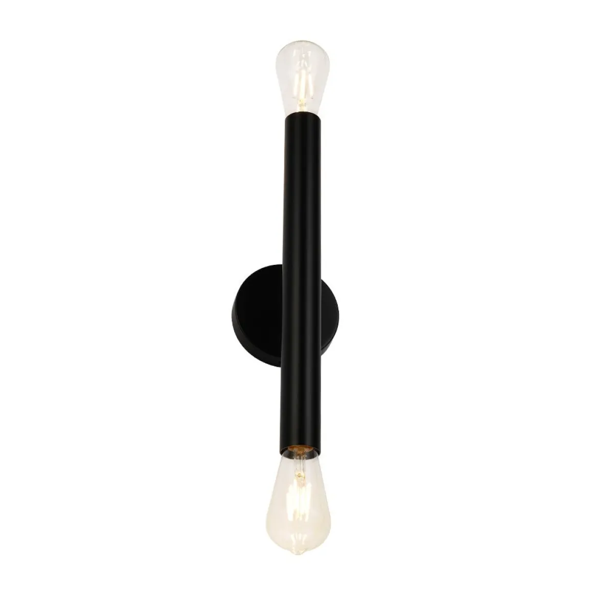 Minimalist 2-Light Linear Tube Vanity Wall Sconce