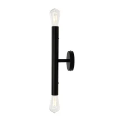 Minimalist 2-Light Linear Tube Vanity Wall Sconce