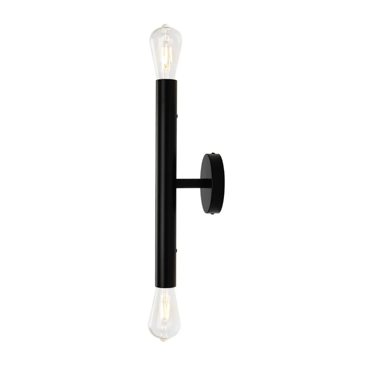 Minimalist 2-Light Linear Tube Vanity Wall Sconce