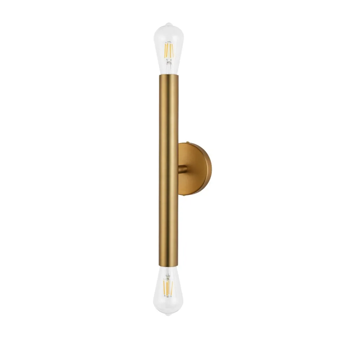 Minimalist 2-Light Linear Tube Vanity Wall Sconce