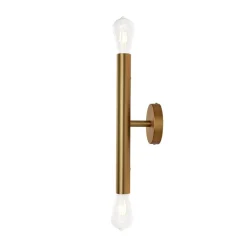 Minimalist 2-Light Linear Tube Vanity Wall Sconce