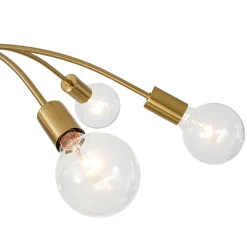 Minimalist 6-Light Metal Round Sputnik Swoop Chandelier