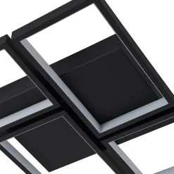 Minimalist 4-light Rectangular Dimmable LED Semi Flush Mount