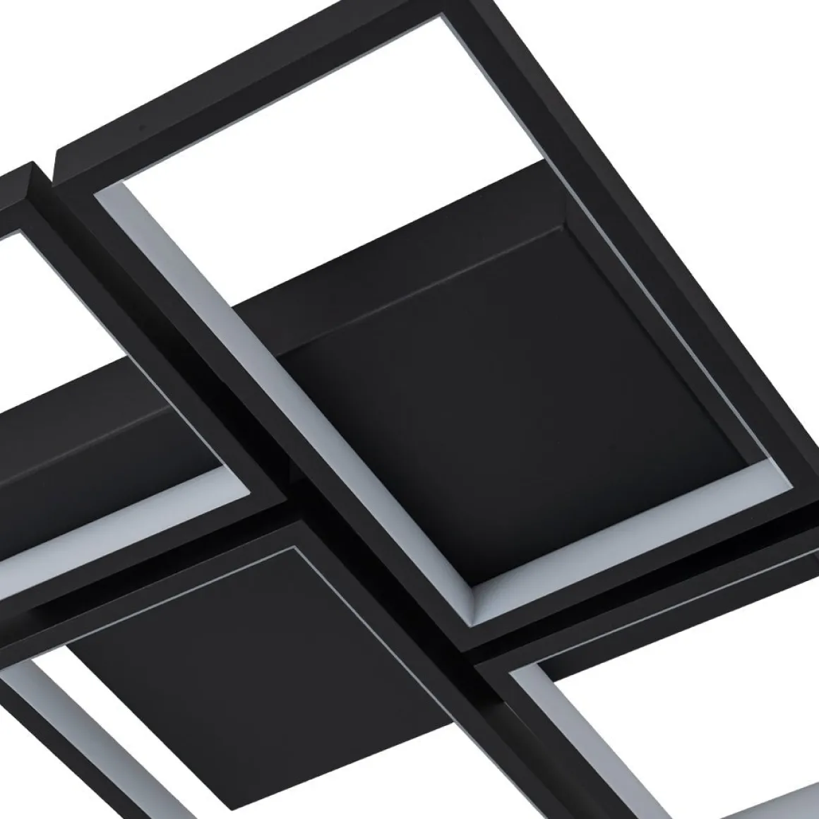 Minimalist 4-light Rectangular Dimmable LED Semi Flush Mount
