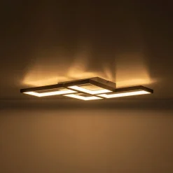 Minimalist 4-light Rectangular Dimmable LED Semi Flush Mount