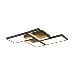 Minimalist 4-light Rectangular Dimmable LED Semi Flush Mount